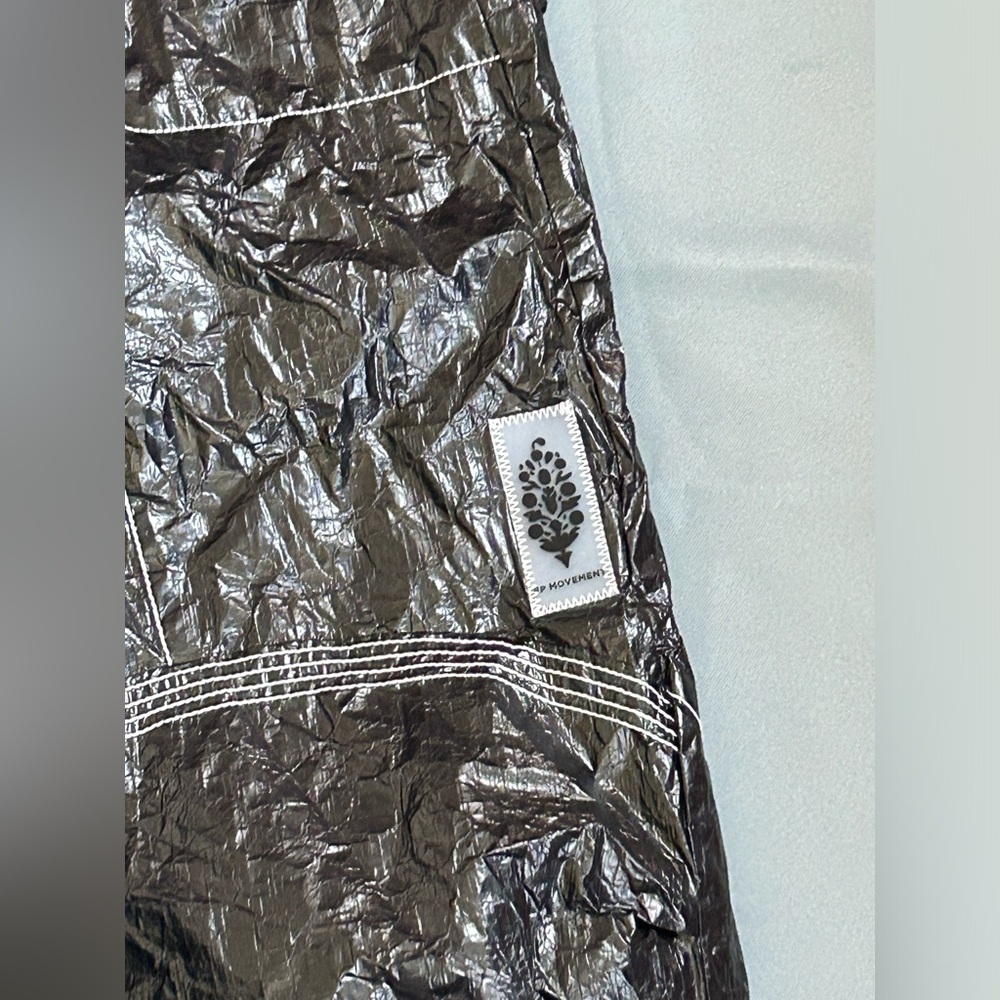 Free People Movement Rough Rider Rich Black Elastic Parachute Tyvek Pants NWOT M - Picture 7 of 16